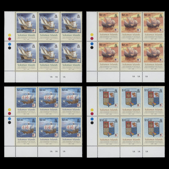 Solomon Islands 2006 (MNH) Christopher Columbus Death Anniversary plate blocks