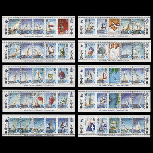 Solomon Islands 1986 (MNH) America's Cup strips