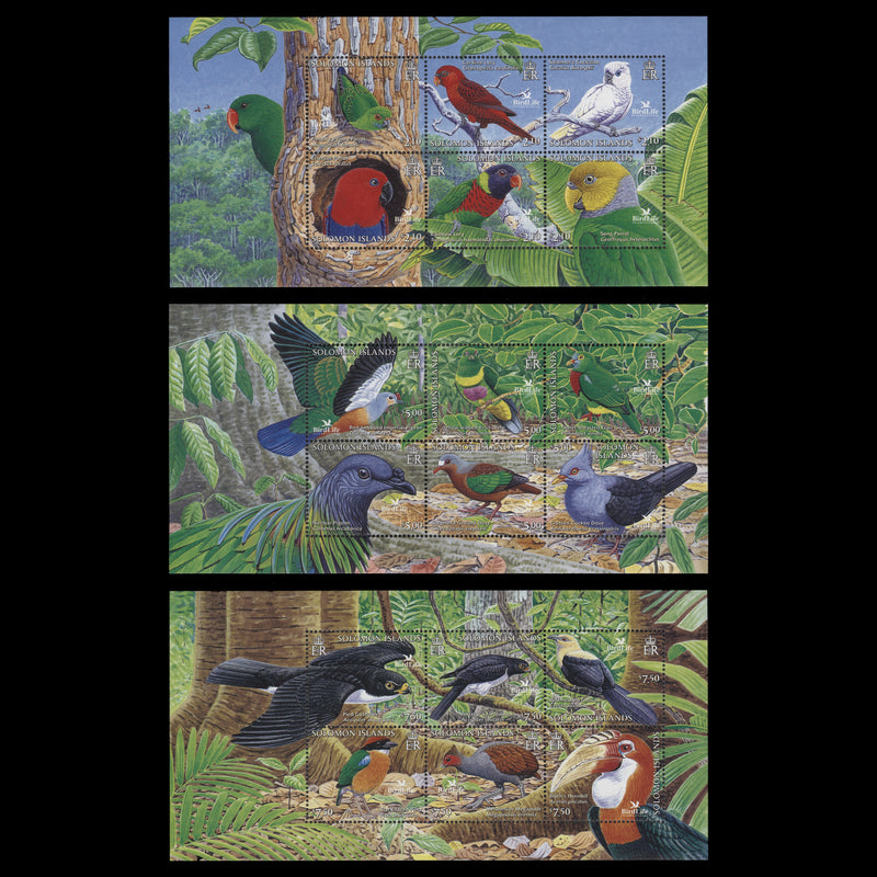 Solomon Islands 2005 (MNH) Birdlife miniature sheets
