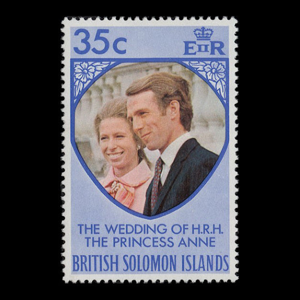 Solomon Islands 1973 (Variety) 35c Royal Wedding with watermark to right