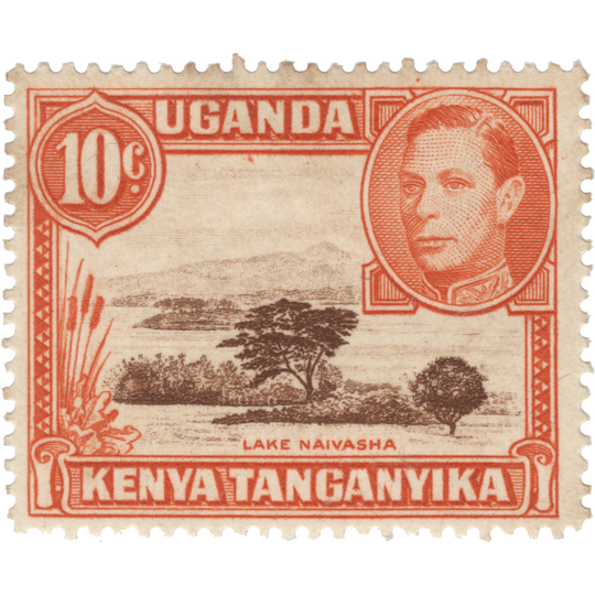Kenya Uganda Tanganyika 1941 (MLH) 10c Lake Naivasha, perf 14 x 14