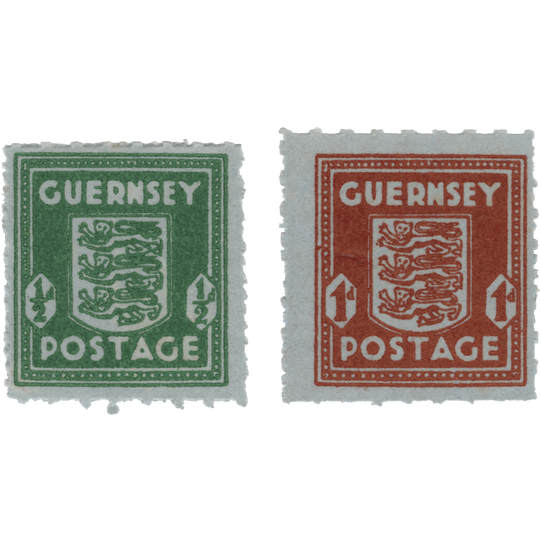Guernsey 1942 (MNH) Arms Definitives, bluish paper