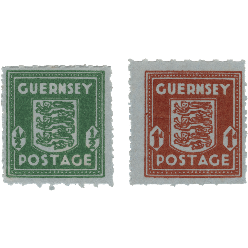 Guernsey 1942 (MNH) Arms Definitives, bluish paper