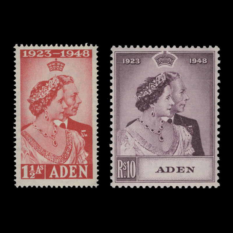Aden 1949 (MNH) Royal Silver Wedding, SG30-31, SC30-31