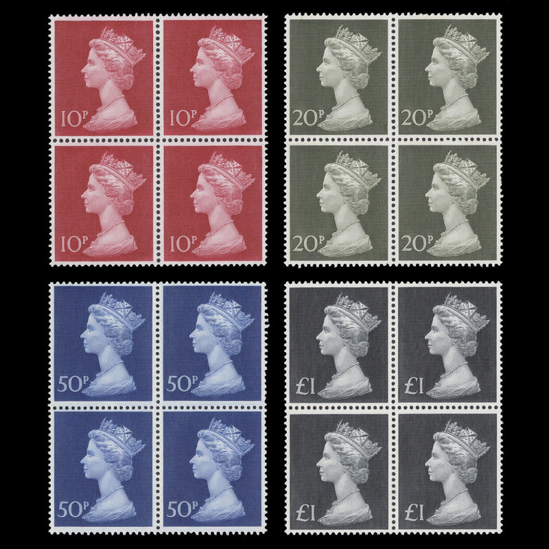 Great Britain 1970 (MNH) Large Format Definitives blocks