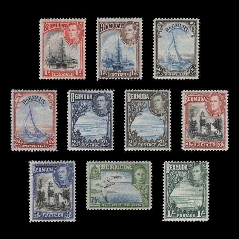 Bermuda 1938 (MLH) Definitives, perf 12 x 12