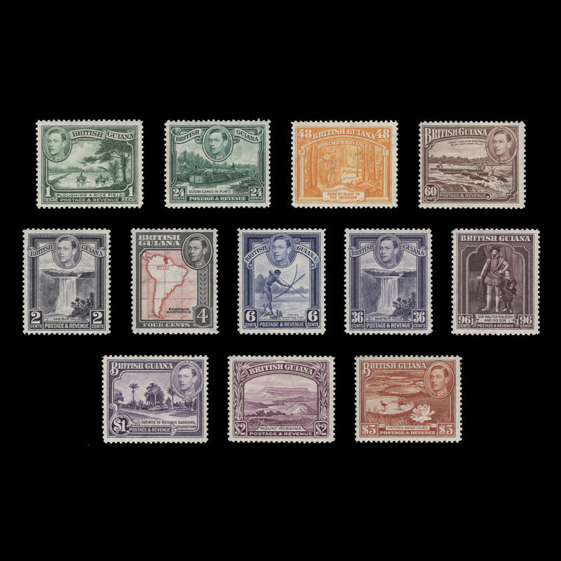 British Guiana 1938 (MLH) Definitives, perf 12½ x 12½