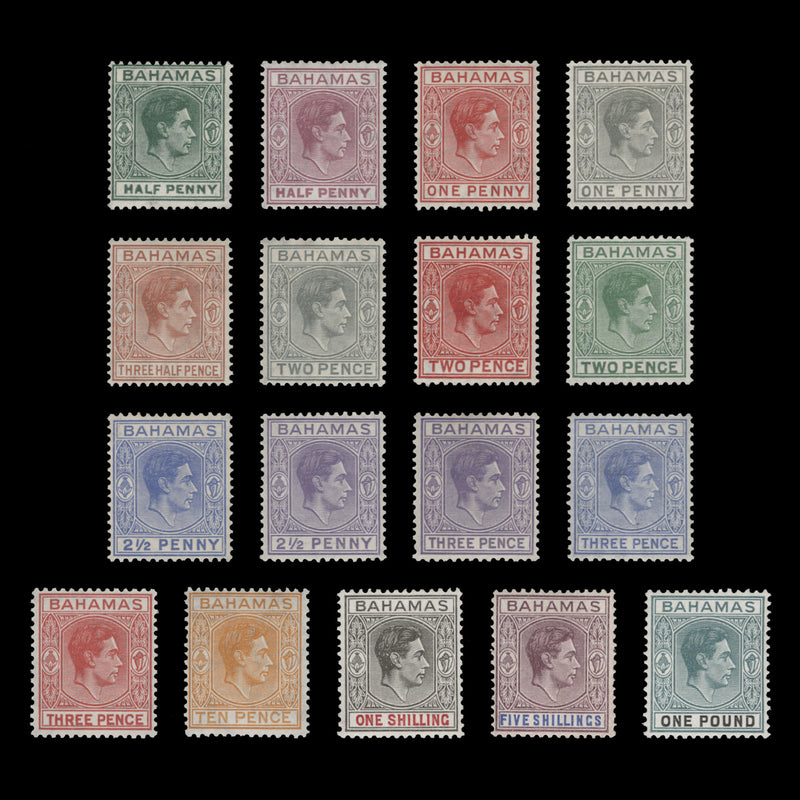 Bahamas 1938 (MLH) King George VI Definitives