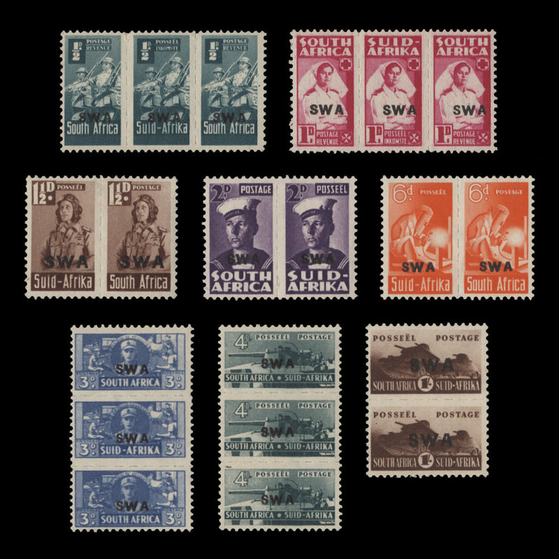 South West Africa 1943 (MLH) War Effort Provisionals, reduced sizes