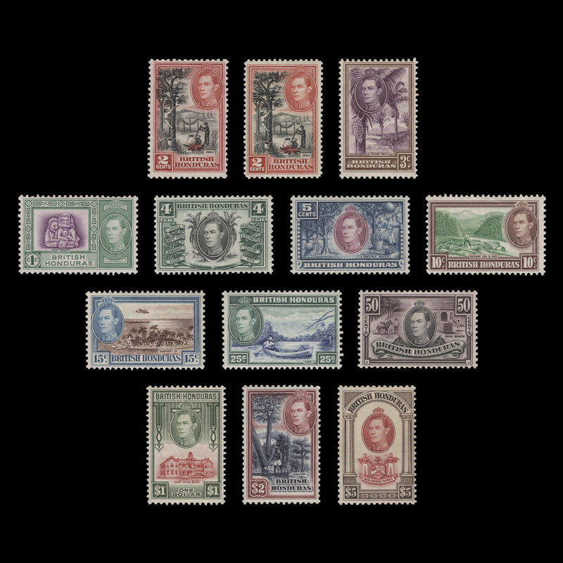 British Honduras 1938 (MLH) Definitives