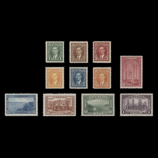 Canada 1937-38 (MLH) King George VI & Scenery Definitives