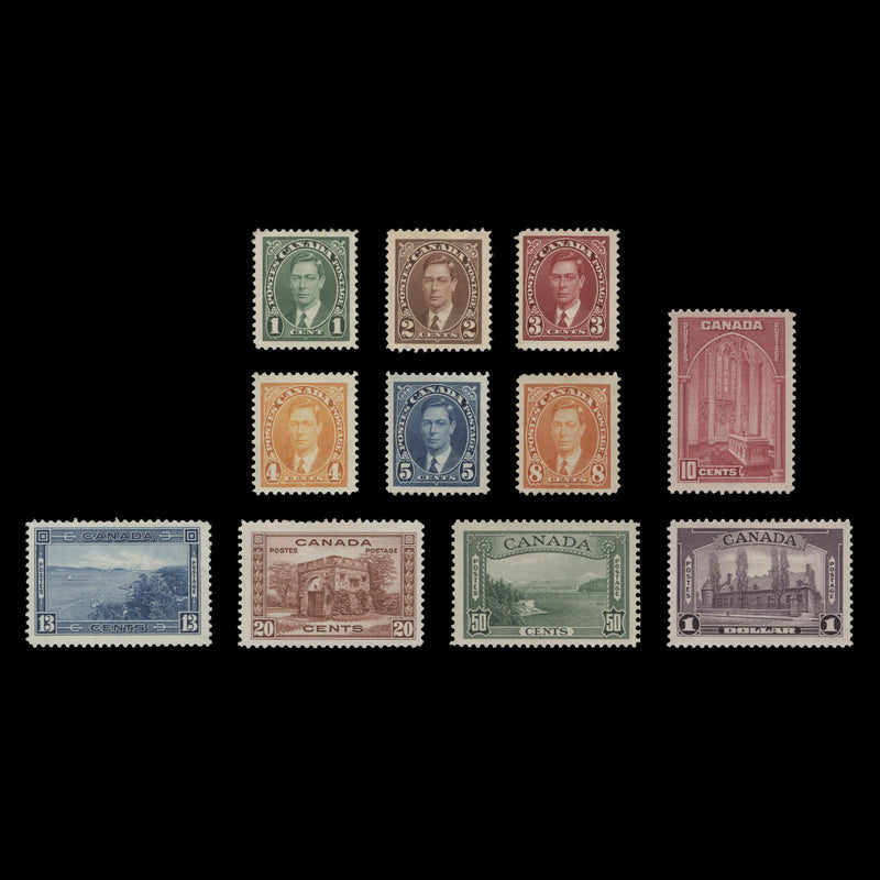Canada 1937 (MLH) King George VI & Scenery Definitives