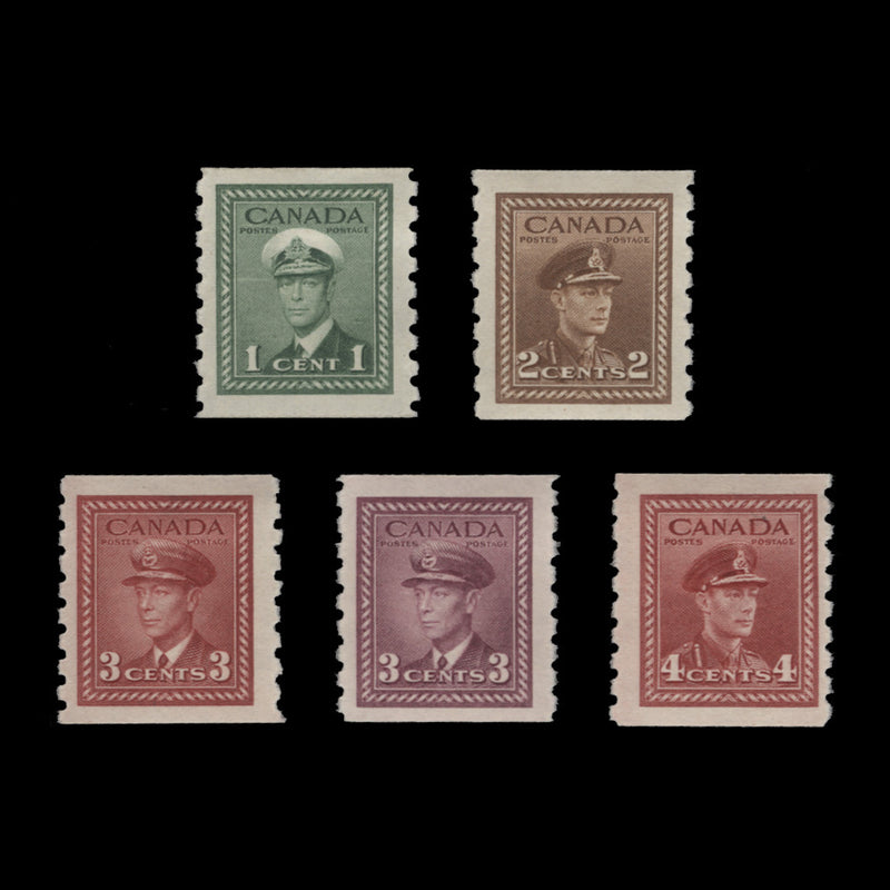 Canada 1942 (MLH) King George VI War Effort coil definitives