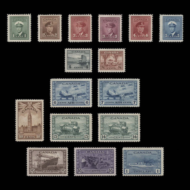 Canada 1942 (MLH) King George VI War Effort Definitives