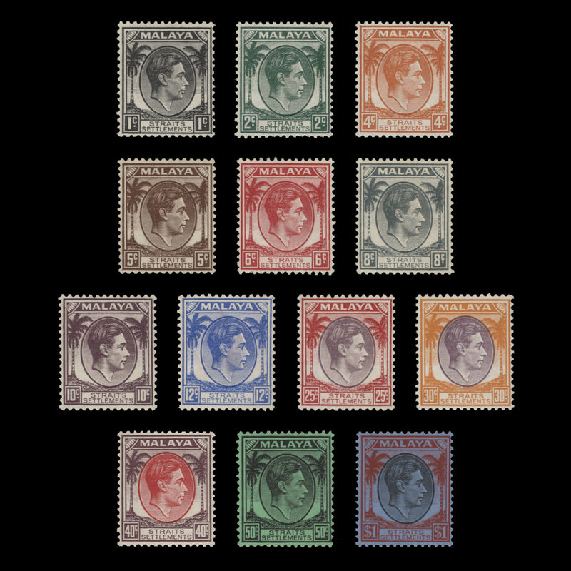 Straits Settlements 1937 (MLH) King George VI Definitives