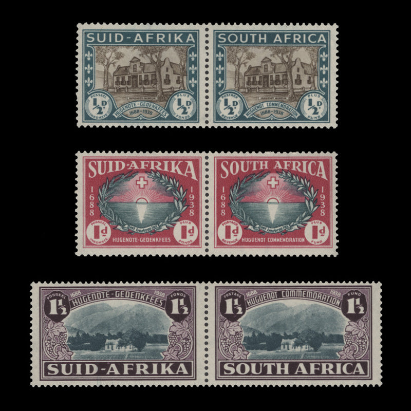 South Africa 1939 (MNH) Huguenot Commemoration pairs