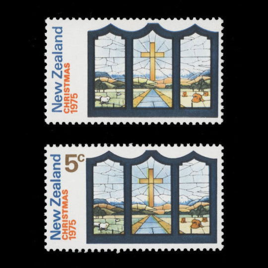 New Zealand 1975 (Variety) 5c Christmas missing brown