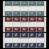 Kenya 1977 (MNH) Minerals Definitives gutter plate blocks