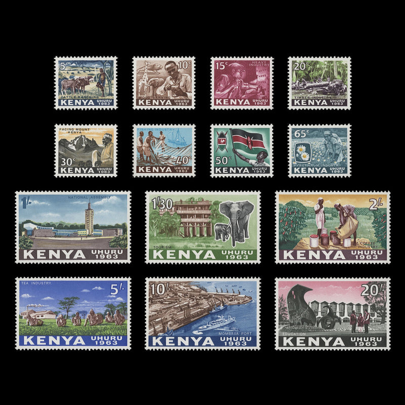 Kenya 1963 (MLH) Uhuru Definitives