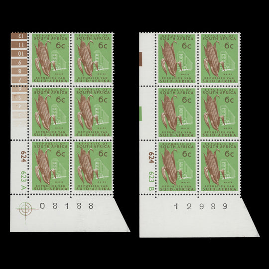 South Africa 1974 (MNH) 6c Maize cylinder blocks, no watermark