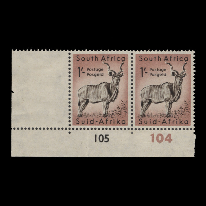 South Africa 1959 (MLH) 1s Greater Kudu cylinder 105–104 pair