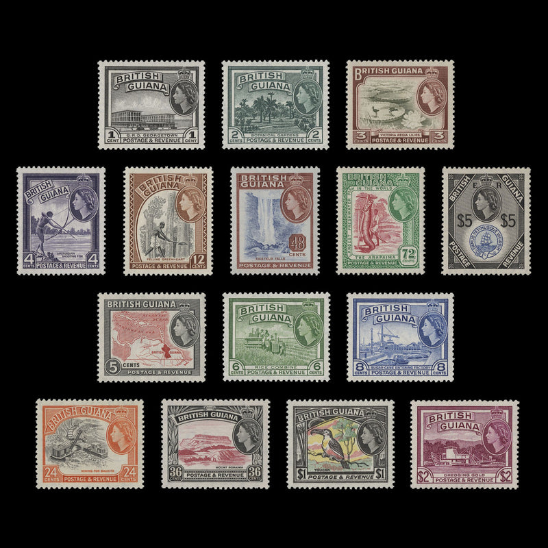 British Guiana 1954 (MLH) Definitives, Waterlow
