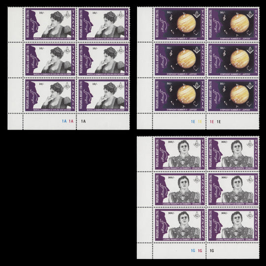 Tanzania 1992 (MNH) Mozart Death Bicentenary plate blocks