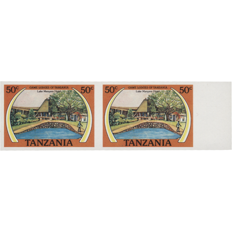 Tanzania 1978 (Proof) 50c Lake Manyara Hotel imperf pair