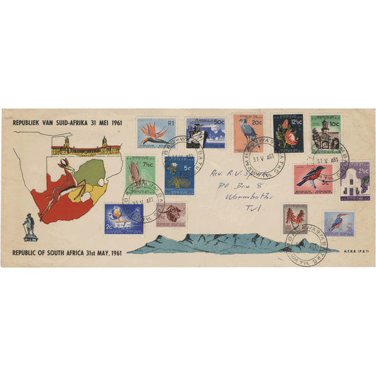 South Africa 1961 Definitives first day cover, WARMBAD