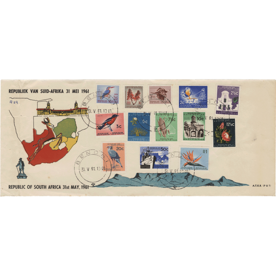 South Africa 1961 Definitives first day cover, BENONI