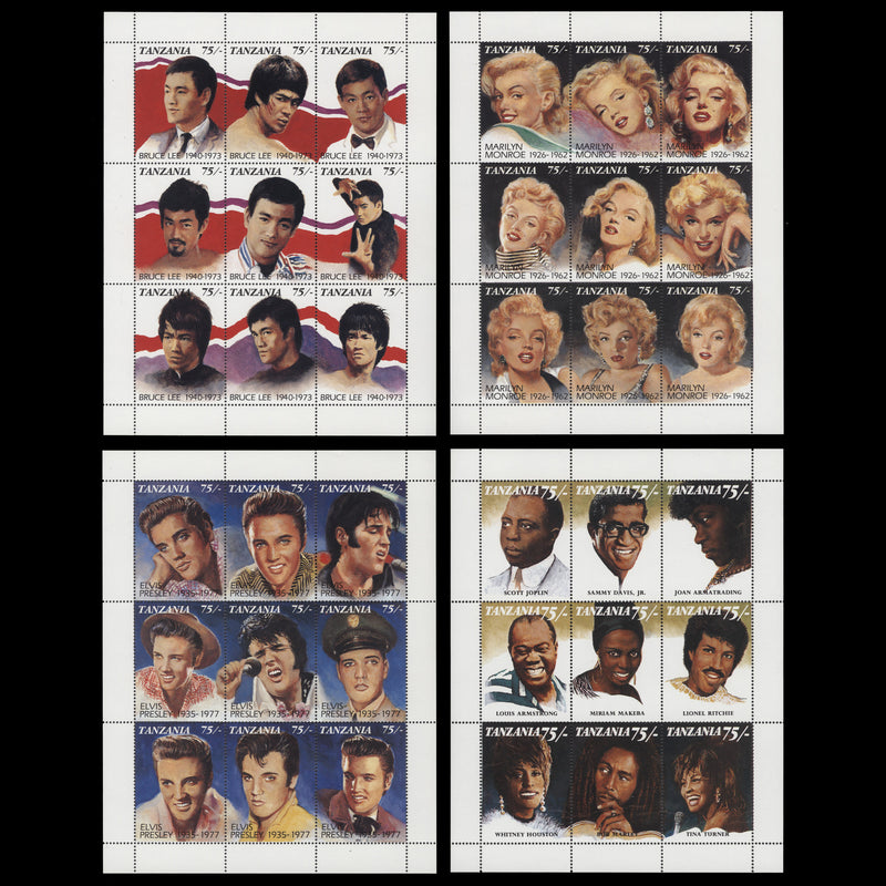 Tanzania 1992 (MNH) Entertainers sheetlets