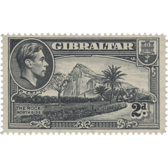Gibraltar 1938 (MNH) 2d The Rock North Side, perf 14 x 14