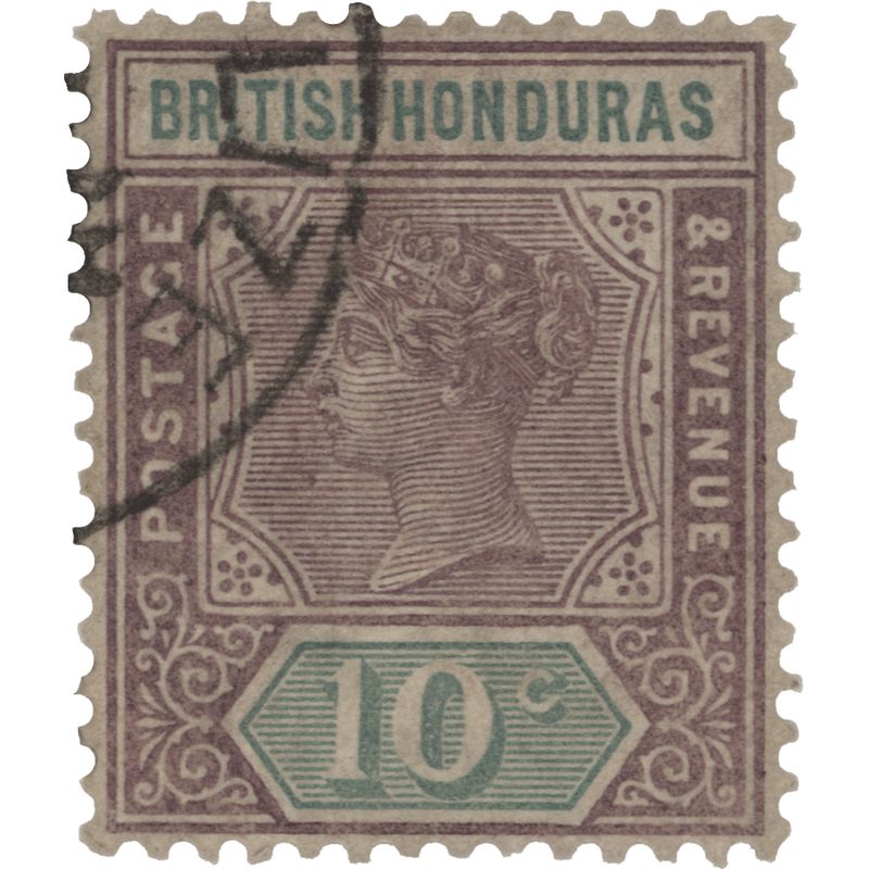 British Honduras 1895 (Used) 10c Mauve & Green