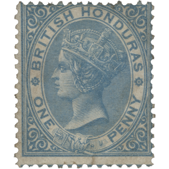 British Honduras 1865 (Unused) 1d Pale Blue
