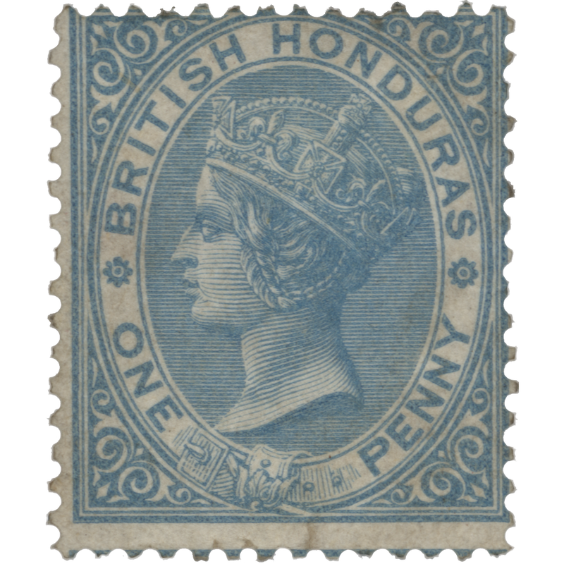 British Honduras 1865 (Unused) 1d Pale Blue