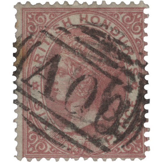 British Honduras 1865 (Used) 6d Rose