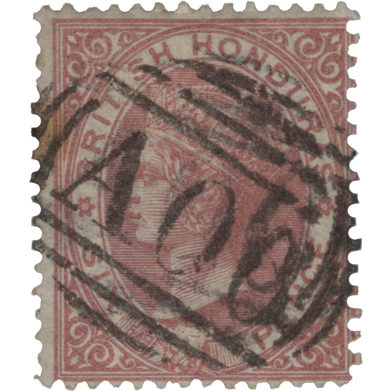 British Honduras 1865 (Used) 6d Rose