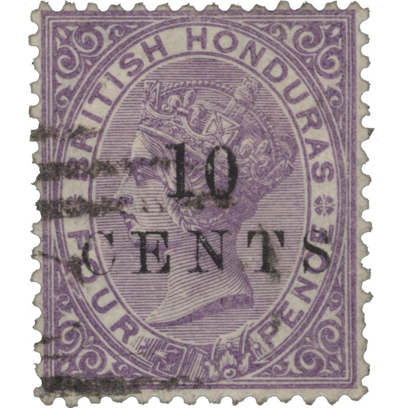 British Honduras 1888 (Used) 10c/4d Mauve