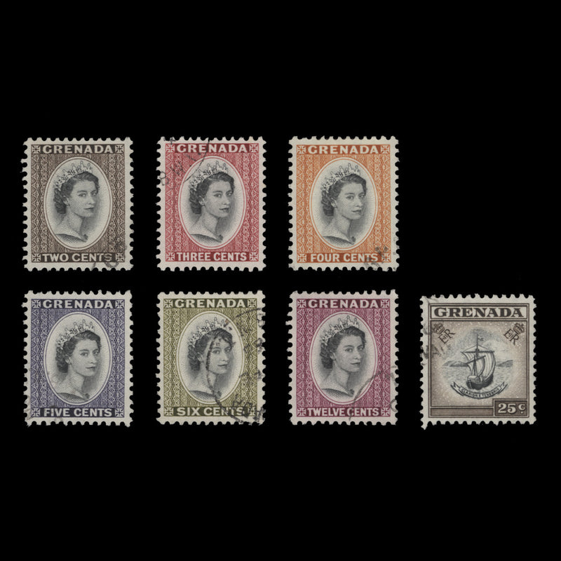 Grenada 1964 (Used) Definitives, St Edward's crown watermark