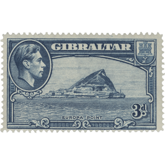 Gibraltar 1938 (MLH) 3d Europa Point, perf 14 x 14