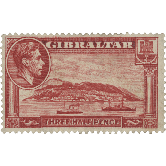 Gibraltar 1938 (MMH) 1½d The Rock of Gibraltar, perf 13½ x 13½