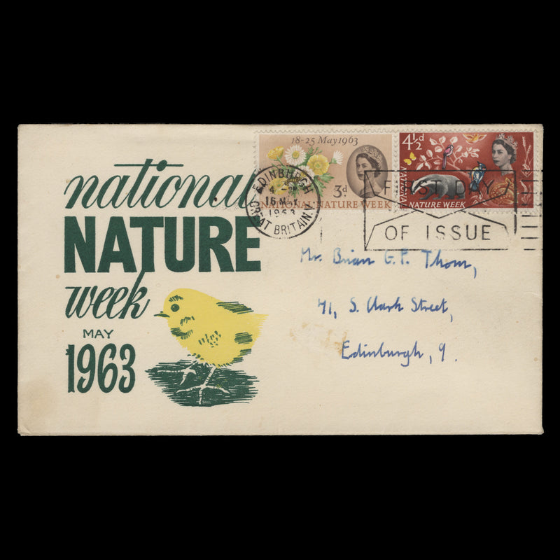 Great Britain 1963 (FDC) National Nature Week ordinary, EDINBURGH