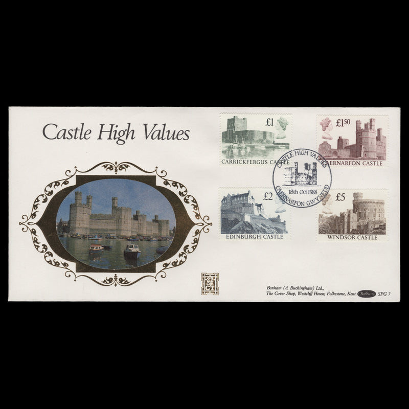 Great Britain 1988 High Value Castles first day cover, CAERNARFON