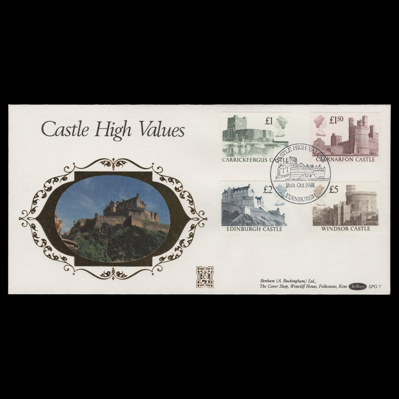 Great Britain 1988 High Value Castles first day cover, EDINBURGH