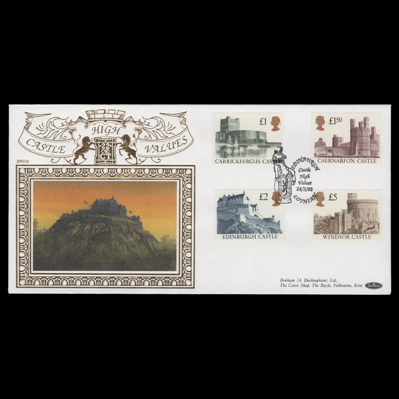 Great Britain 1992 (FDC) High Value Castles