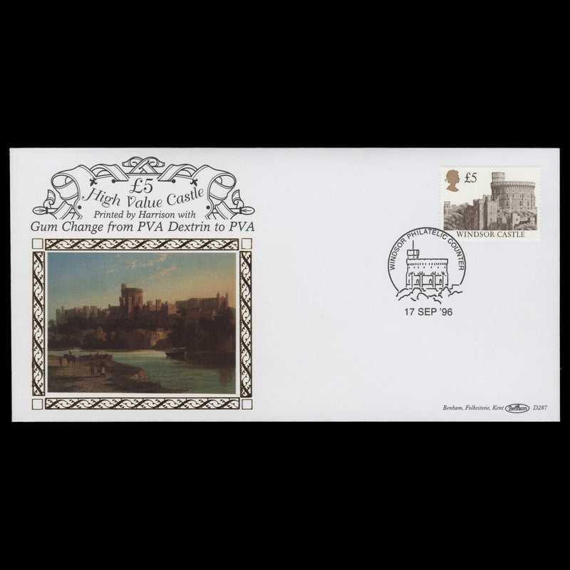 Great Britain 1996 (FDC) £5 Windosr Castle