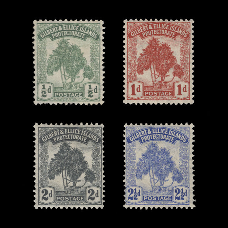 Gilbert & Ellice Islands 1911 (MLH) Pandanus Pine Definitives