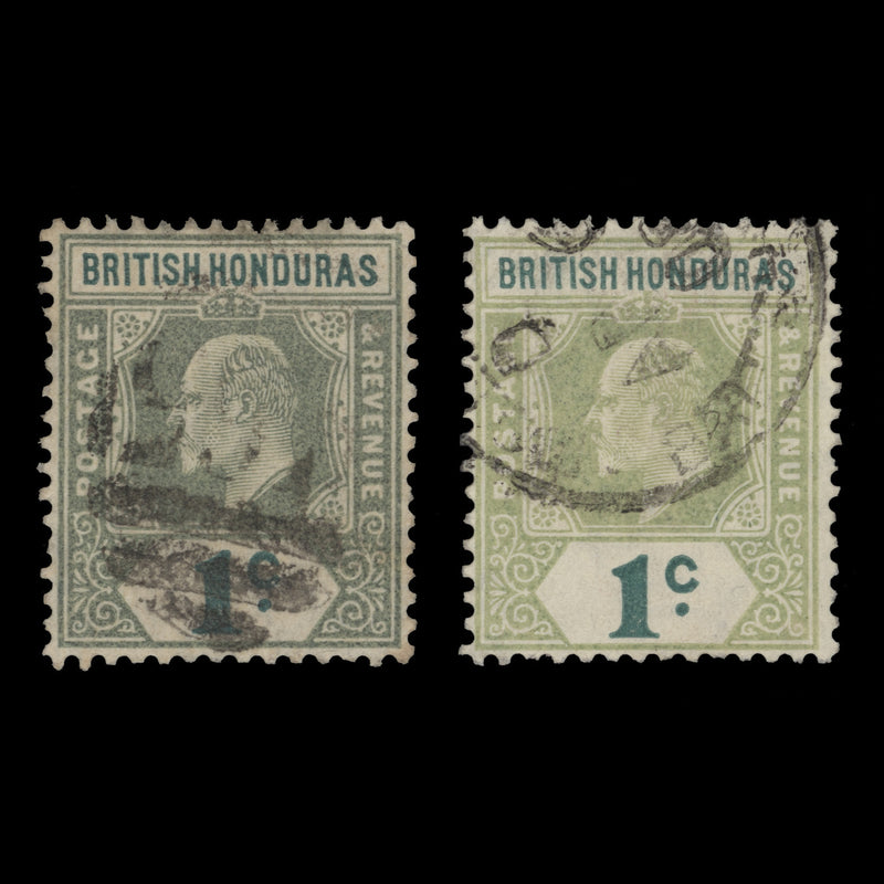 British Honduras 1905 (Used) 1c King Edward VII shades