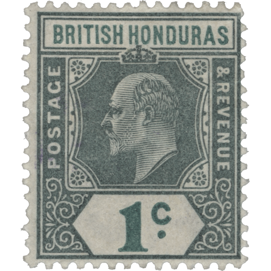 British Honduras 1905 (MMH) 1c Grey-Green & Green