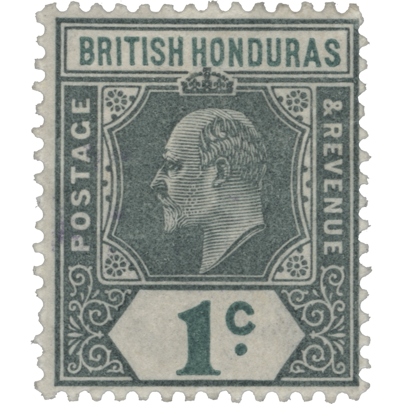 British Honduras 1905 (MMH) 1c Grey-Green & Green